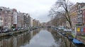 View of Singel canal in Amsterdam